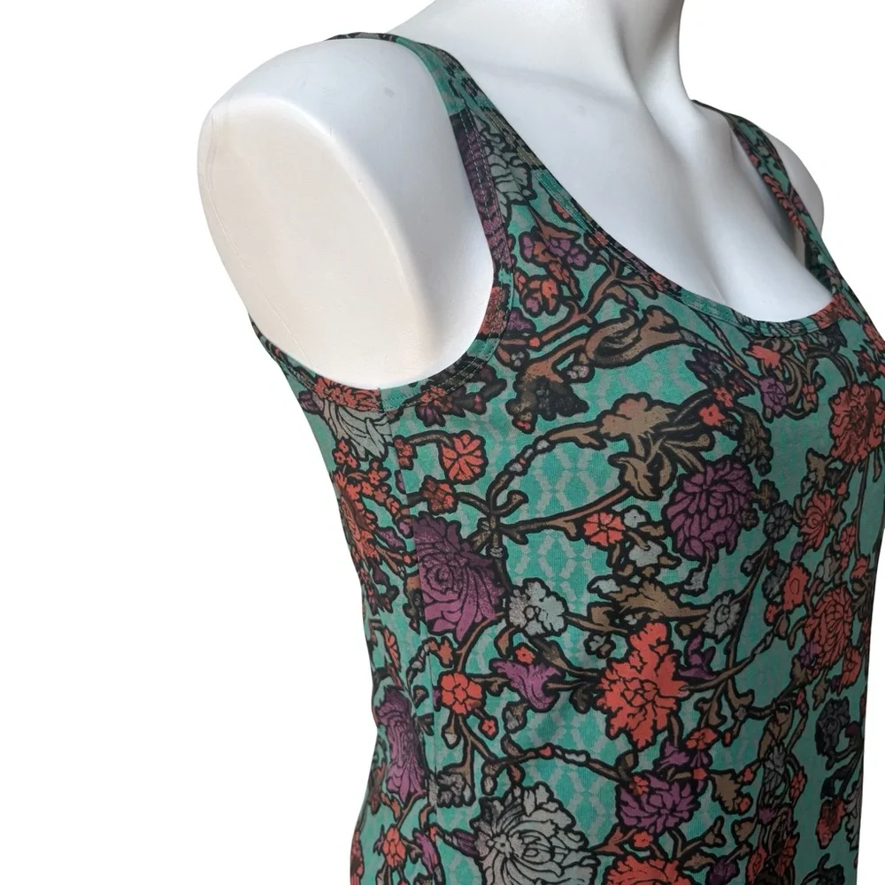 Peruvian Connection Art Nouveau Pima Cotton Tank Maxi Dress, Sz S - Picture 9 of 13